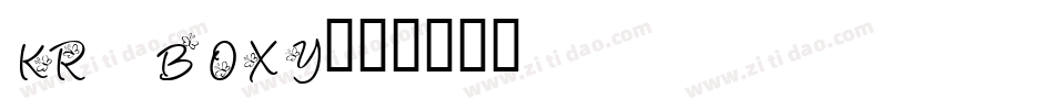 KR Boxy字体转换